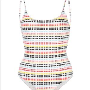 Onia Gabriella Ribbon Stripped Swimsuit